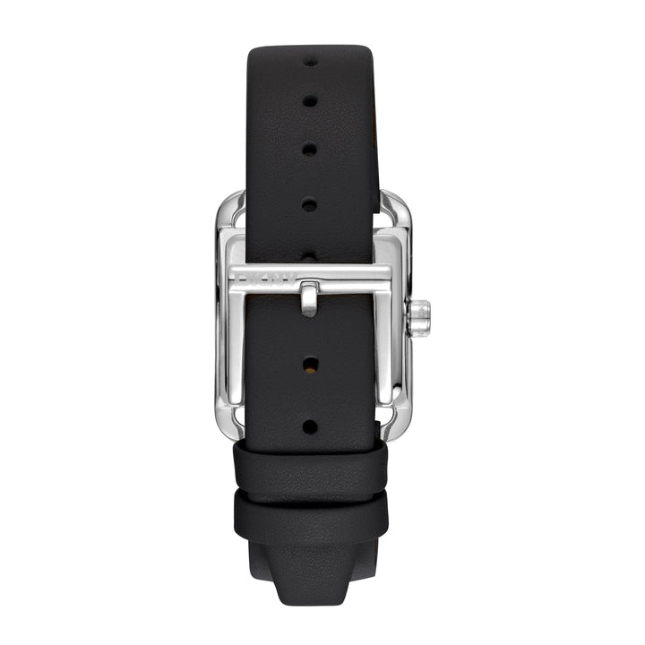 DKNY ICONIC Women's Silver Dial Leather Strap Watch