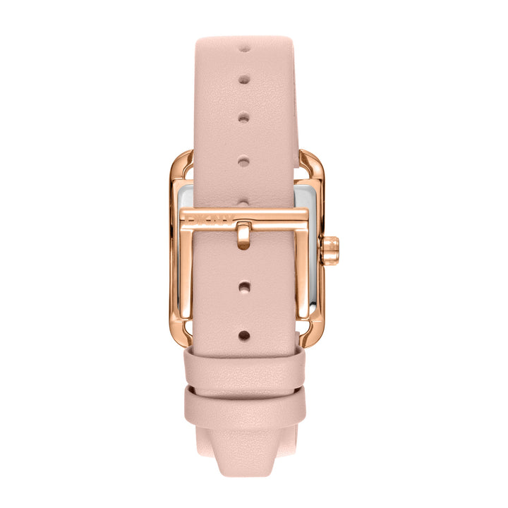 DKNY ICONIC Women's Silver Dial Leather Strap Watch