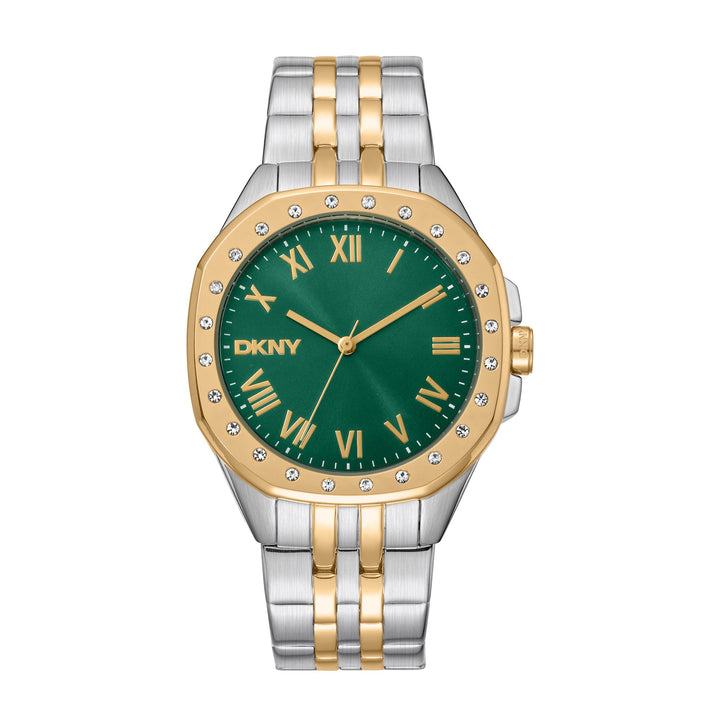 DKNY EVENING Women's Dark Green Dial Stainless Steel Watch
