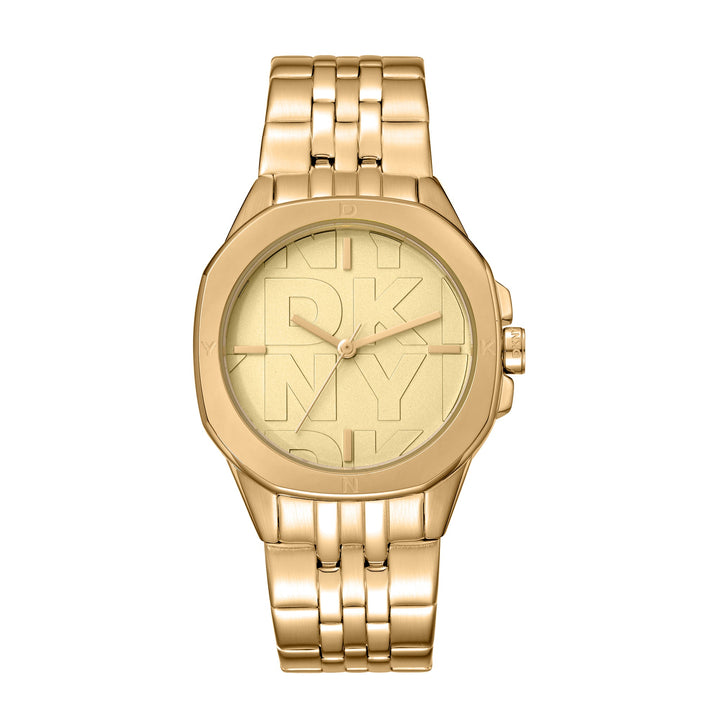 DKNY LOGO Women's Champagne Dial Stainless Steel Watch