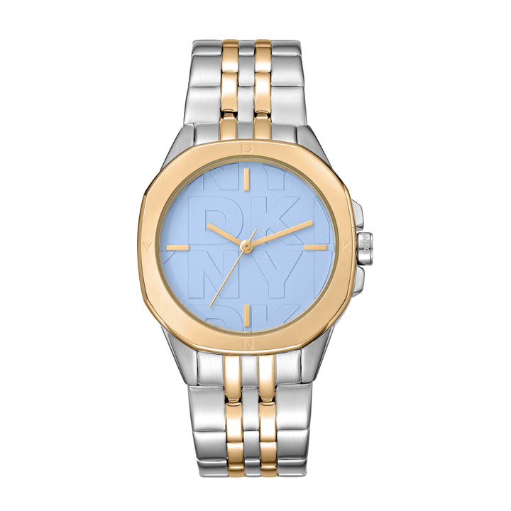DKNY LOGO Women's Light Blue Dial Stainless Steel Watch
