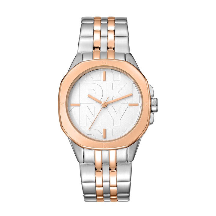 DKNY LOGO Women's Silver Dial Stainless Steel Watch