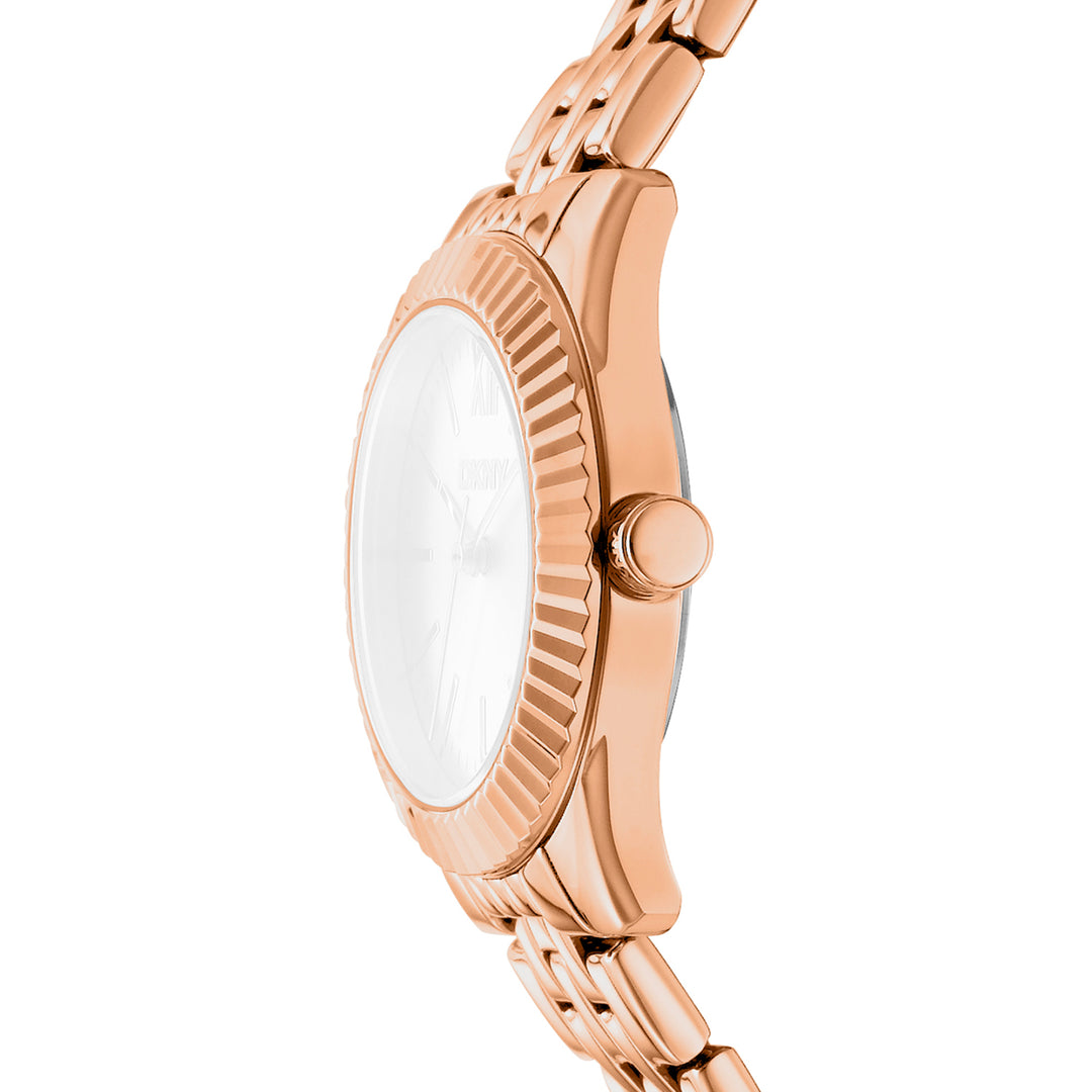DKNY EVERYDAY Women's Rose Gold Dial Stainless Steel Watch