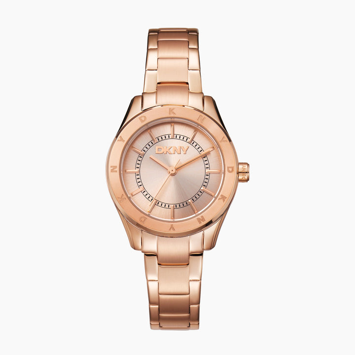 DKNY EVERYDAY Women's Rose Gold Dial Stainless Steel Watch