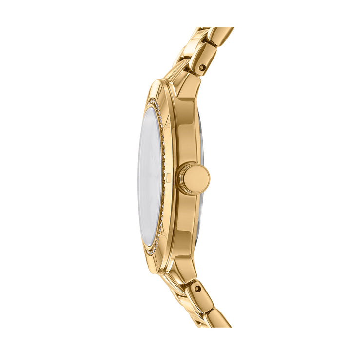 DKNY EVENING Women's White MOP Dial Stainless Steel Watch