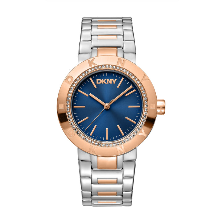 DKNY EVENING Women's Dark Blue Dial Stainless Steel Watch
