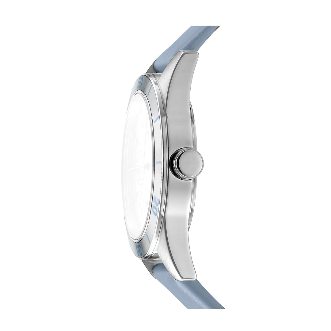 DKNY ACTIVE Women's Blue Dial Leather Strap Watch
