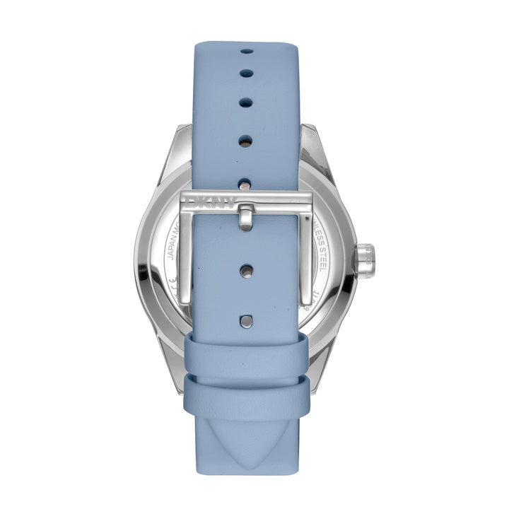 DKNY ACTIVE Women's Blue Dial Leather Strap Watch
