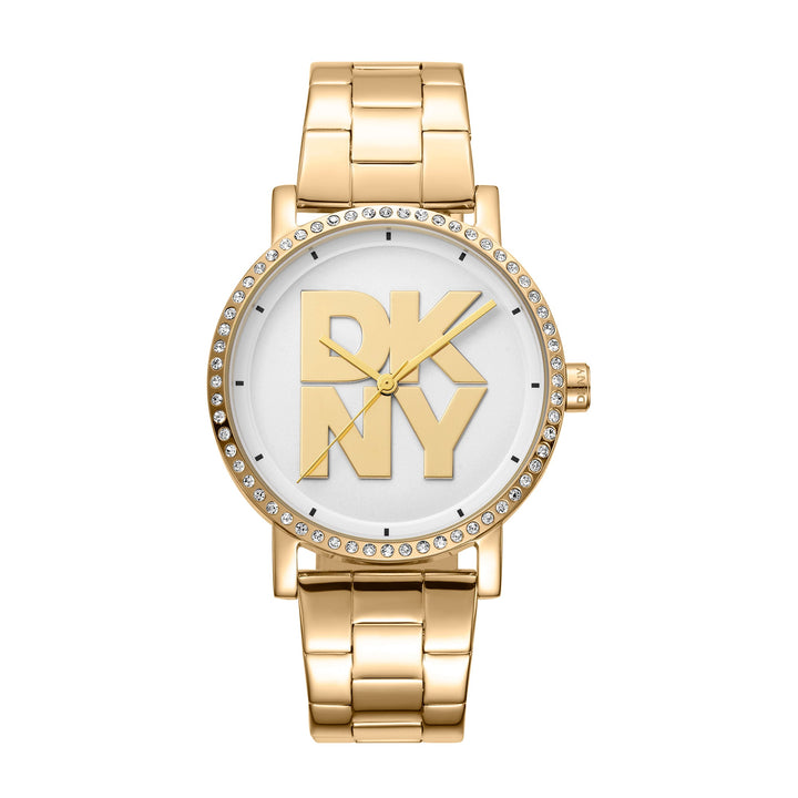 DKNY LOGO Women's Silver Dial Stainless Steel Watch