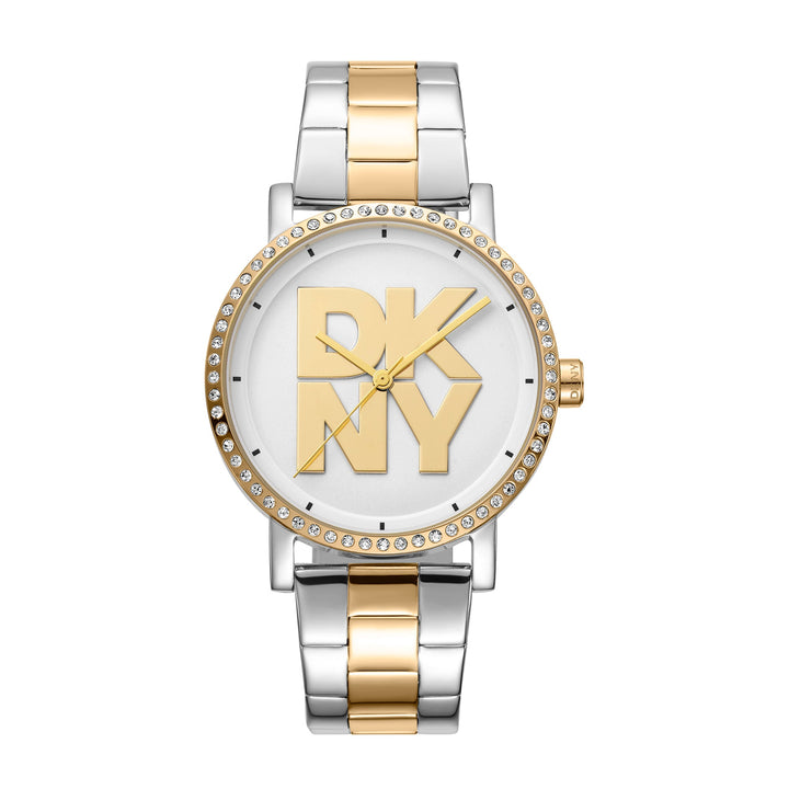 DKNY LOGO Women's Silver Dial Stainless Steel Watch