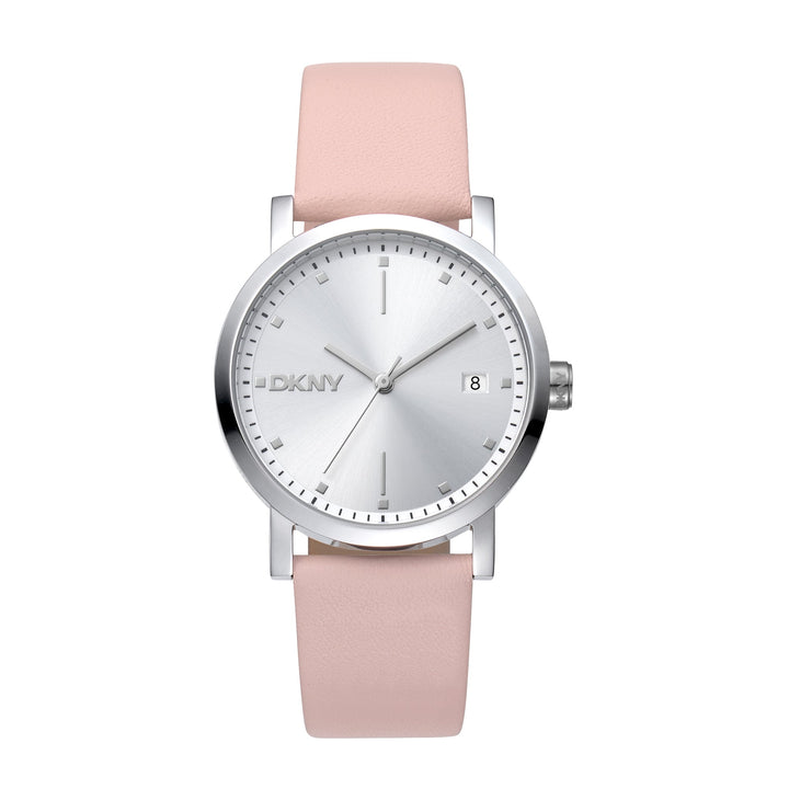 DKNY URBAN Women's Silver Dial Leather Strap Watch