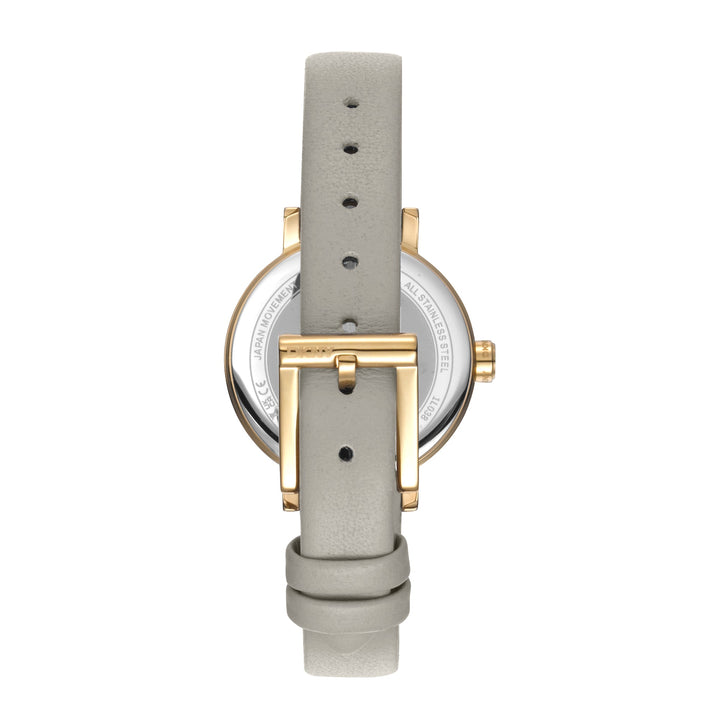 DKNY URBAN Women's Silver Dial Leather Strap Watch