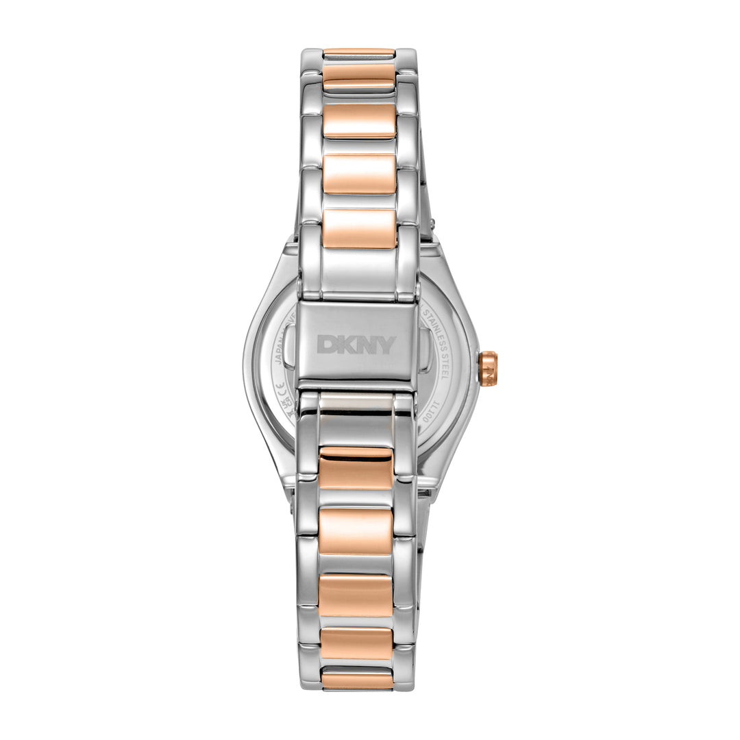 DKNY EVENING Women's Rose Gold Dial Stainless Steel Watch