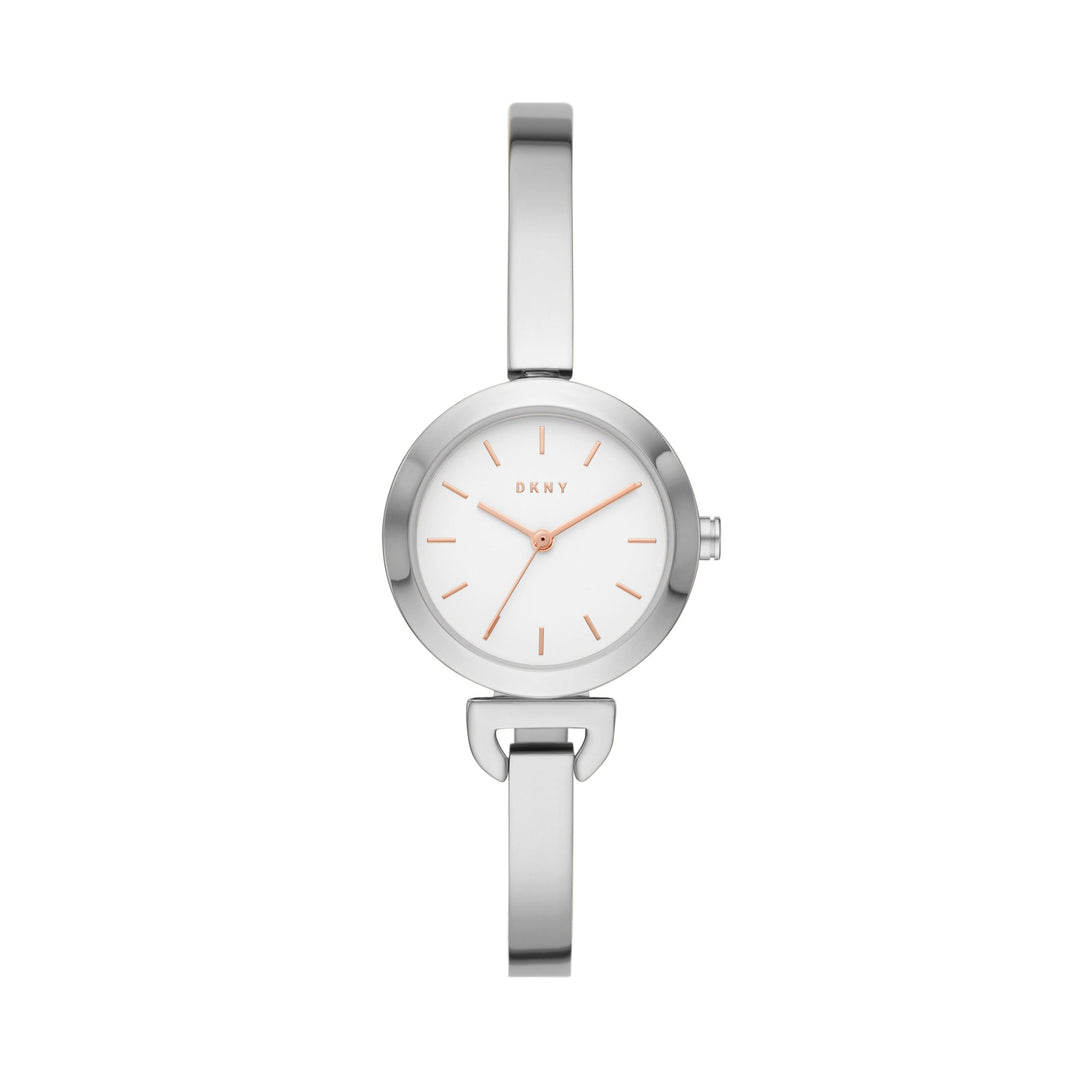 DKNY UPTOWN D THREE-HAND STAINLESS STEEL WATCH