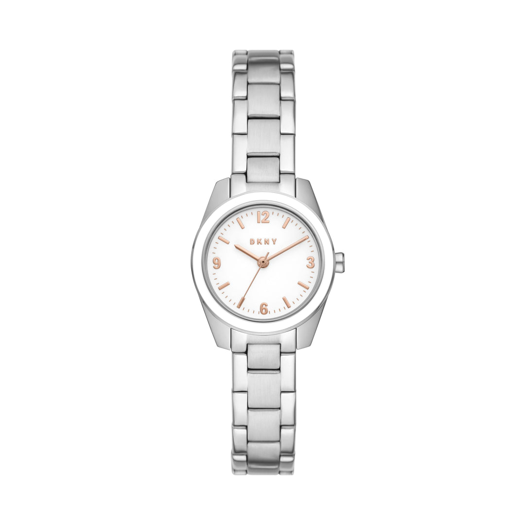 DKNY NOLITA THREE-HAND STAINLESS STEEL WATCH