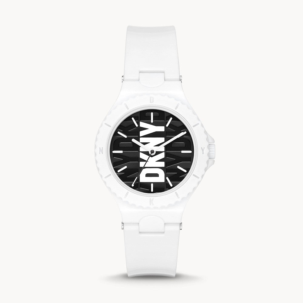 DKNY  CHAMBERS WHITE POLYURETHANE WOMENS WATCH