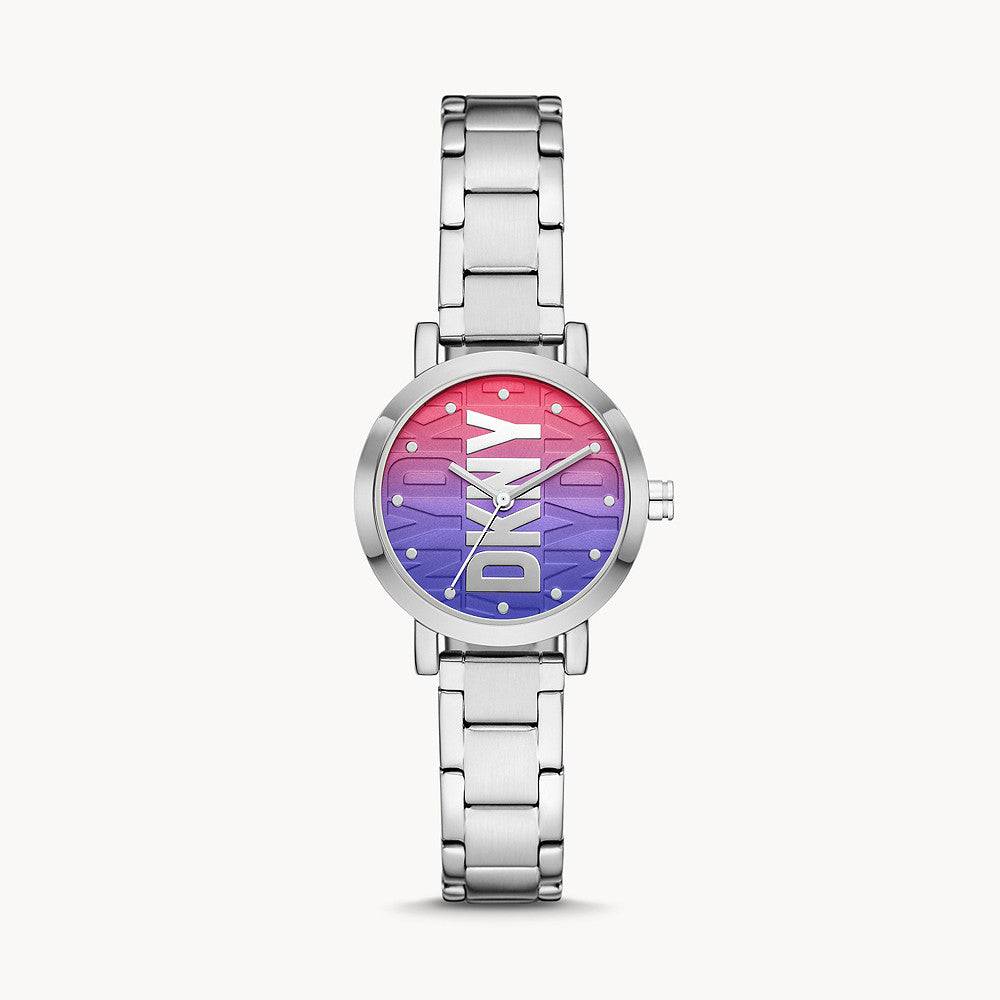 DKNY SOHO THREE-HAND STAINLESS STEEL WATCH