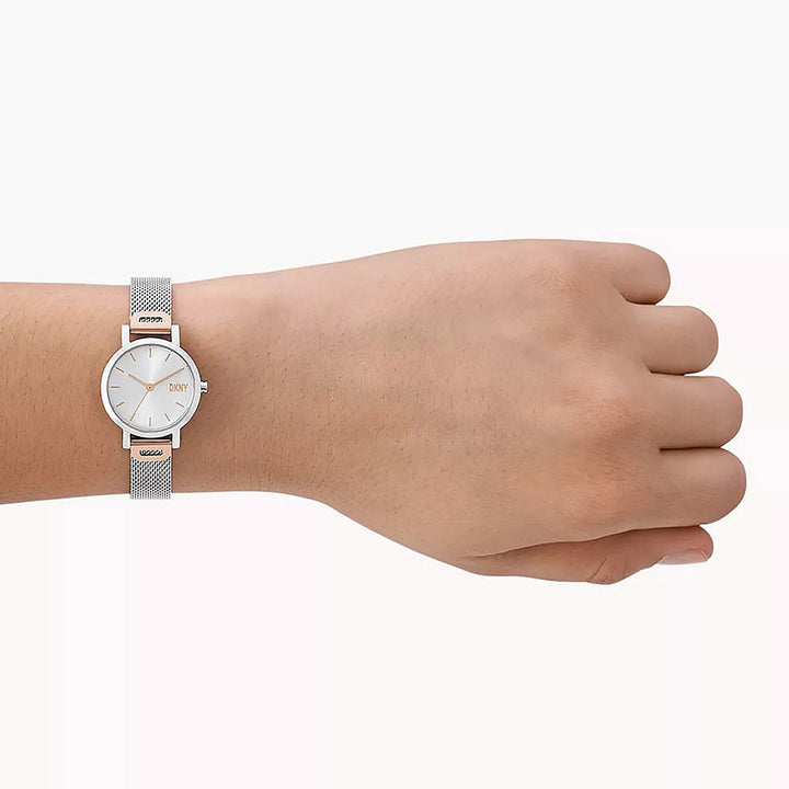 Dkny Soho Silver Stainless Steel Women&