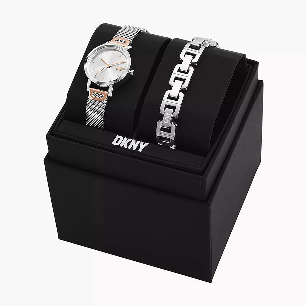 Dkny Soho Silver Stainless Steel Women&