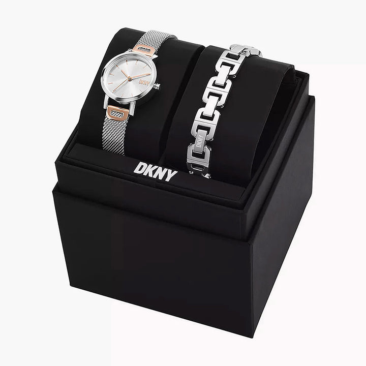 Dkny Soho Silver Stainless Steel Women&