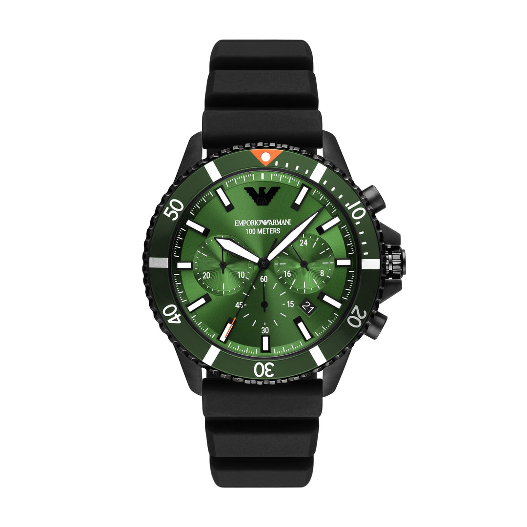 EMPORIO ARMANI DIVER ANALOG GREEN DIAL MEN&