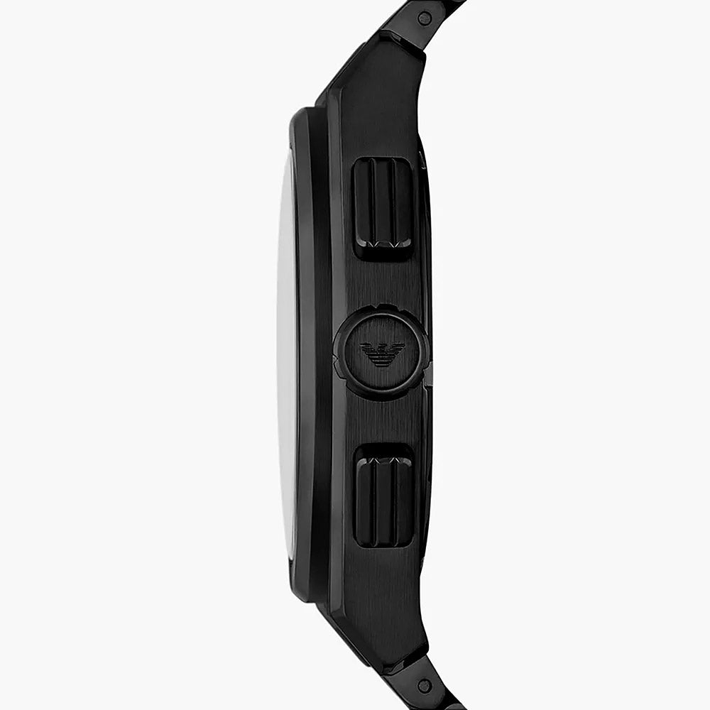 Emporio Armani Federico Black Stainless Steel Men&