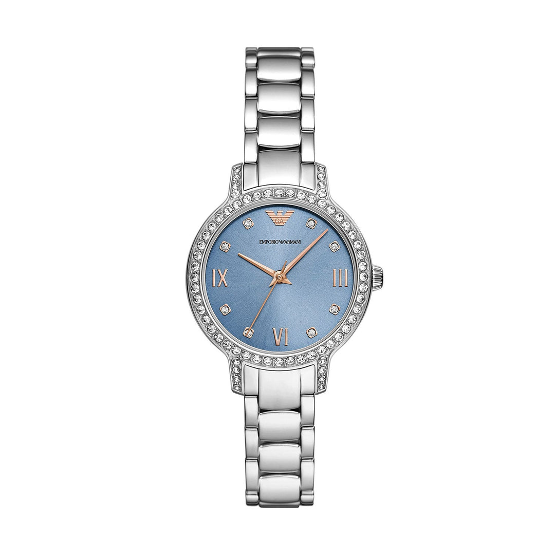 Emporio Armani Cleo Silver Stainless Steel Women&