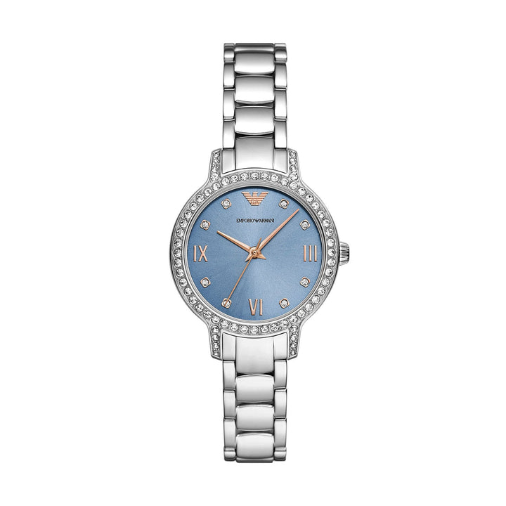 Emporio Armani Cleo Silver Stainless Steel Women&