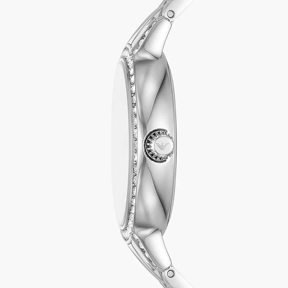 Emporio Armani Cleo Silver Stainless Steel Women&
