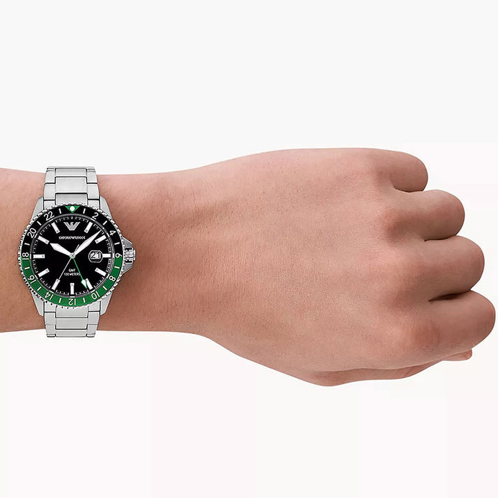 Emporio Armani Diver Silver Stainless Steel Men's Watch