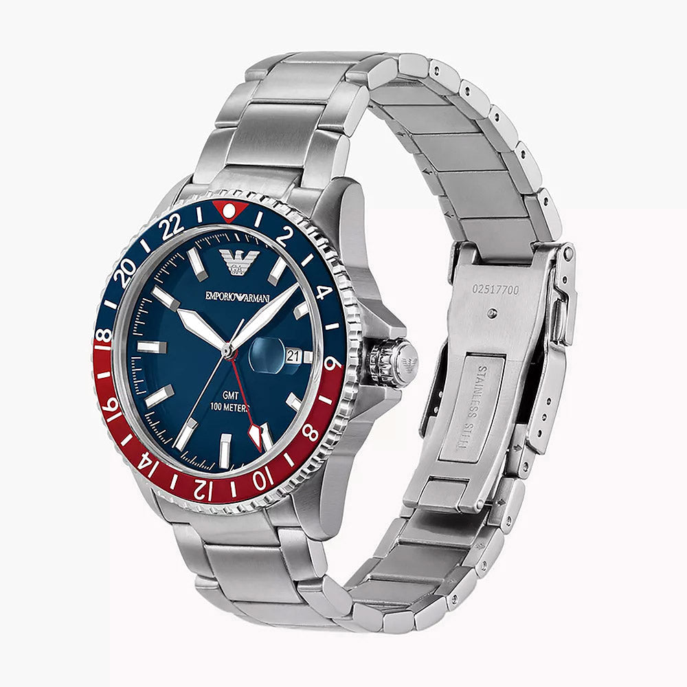 Emporio Armani Diver Silver Stainless Steel Men's Watch - AR11590