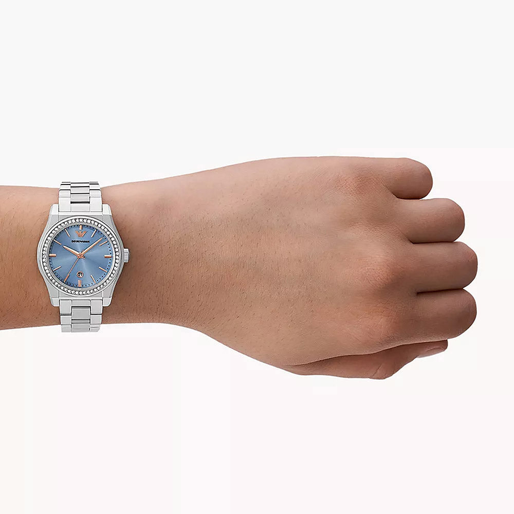 Emporio Armani Federica Silver Stainless Steel Women's Watch