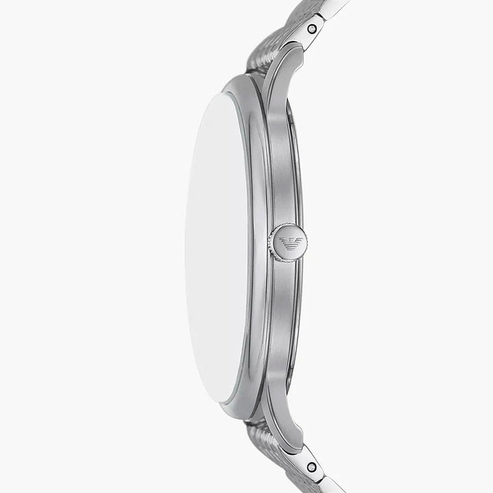 Emporio Armani Minimalist Silver Stainless Steel Men&