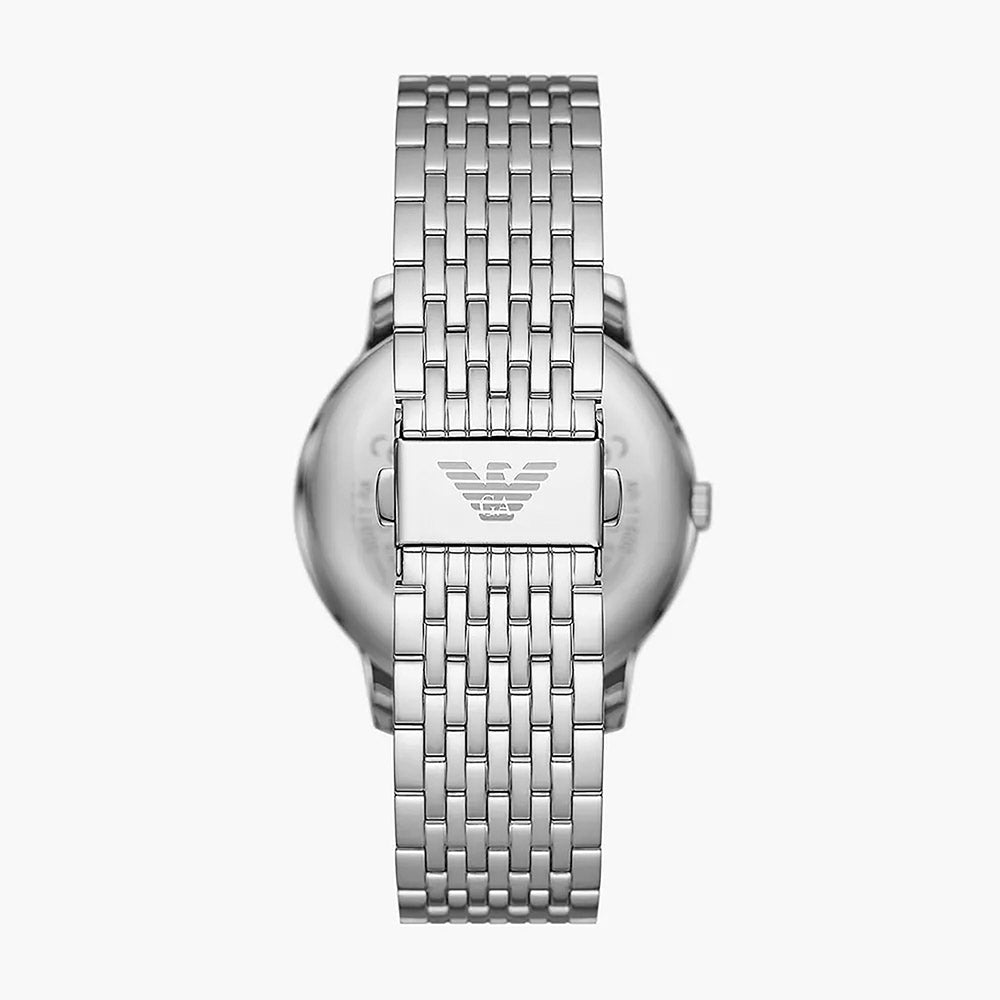 Emporio Armani Minimalist Silver Stainless Steel Men&