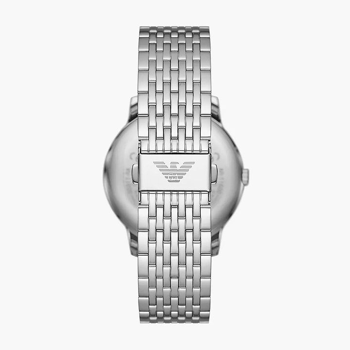 Emporio Armani Minimalist Silver Stainless Steel Men&