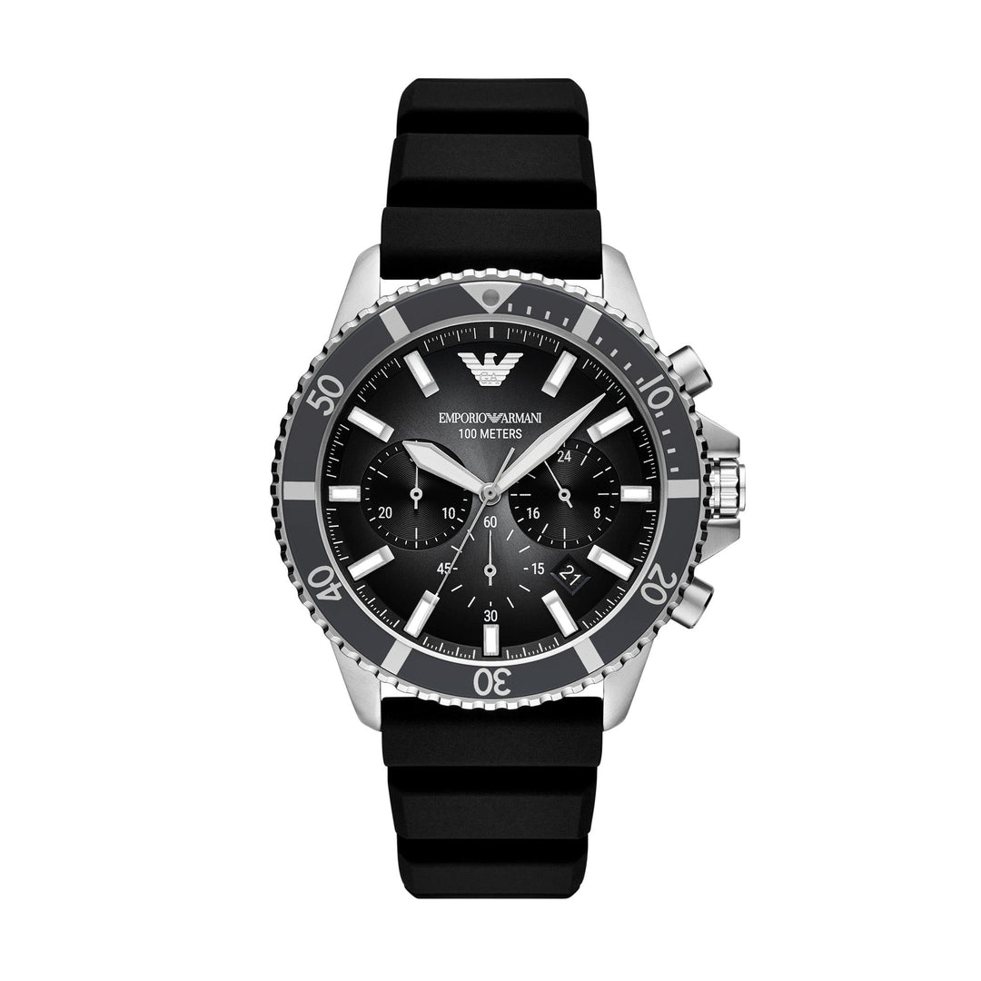 Emporio Armani World Explorer Silver Silicone Men&