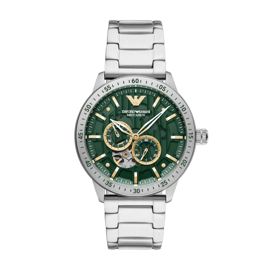 EMPORIO ARMANI AUTOMATIC STAINLESS STEEL WATCH