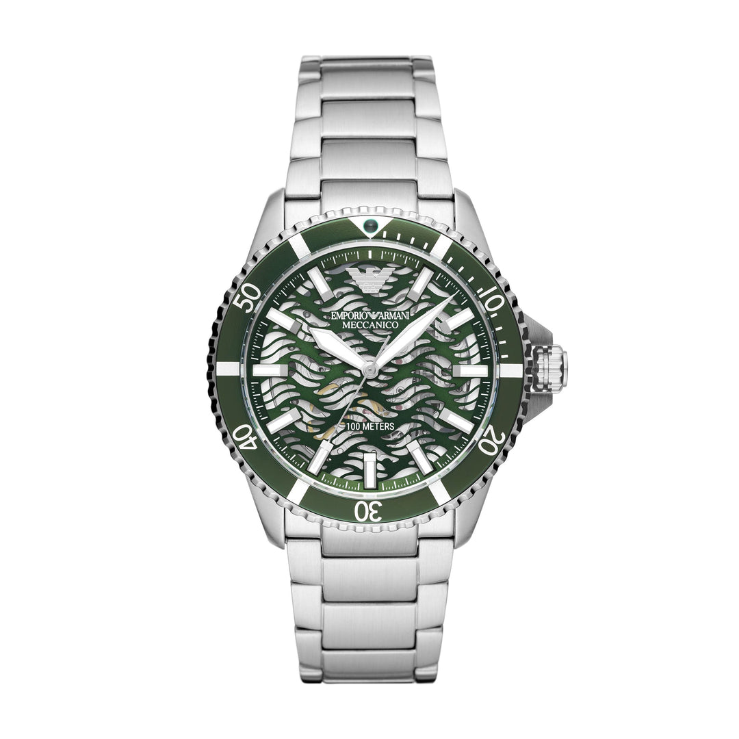 EMPORIO ARMANI AUTOMATIC STAINLESS STEEL WATCH