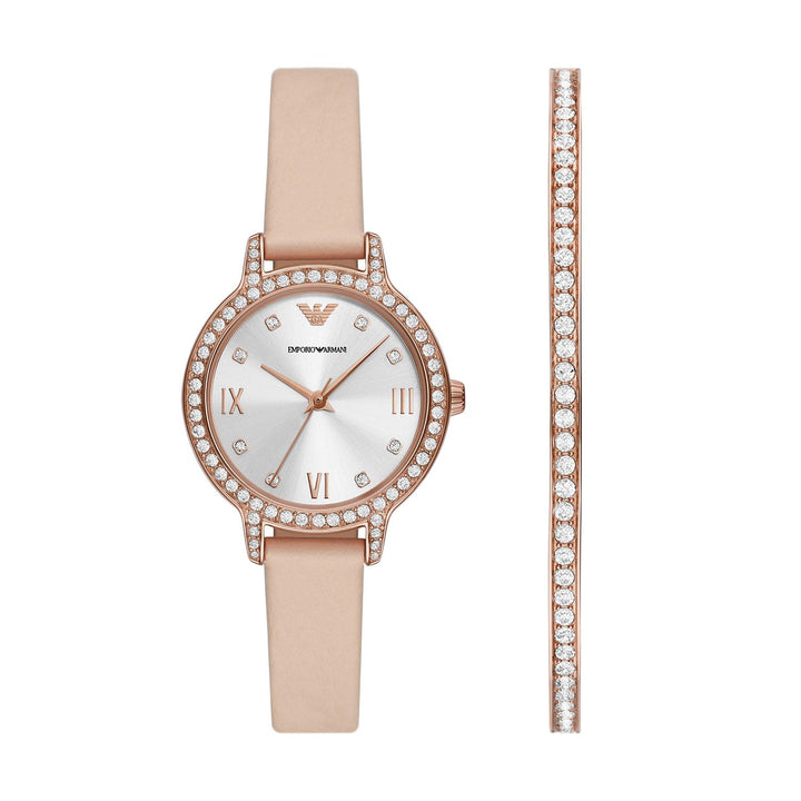 Emporio Armani Cleo Rose Gold Stainless Steel Set Women&