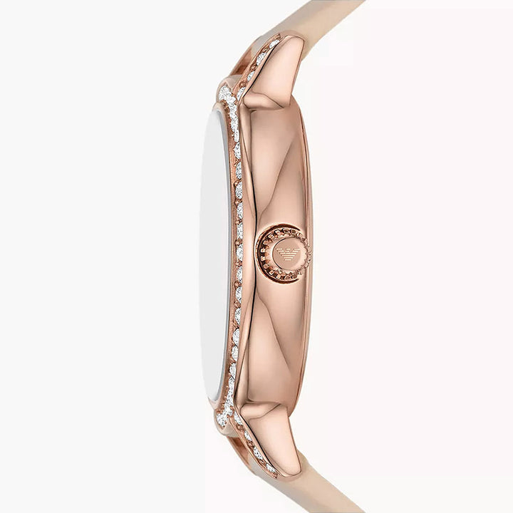 Emporio Armani Cleo Rose Gold Stainless Steel Set Women&