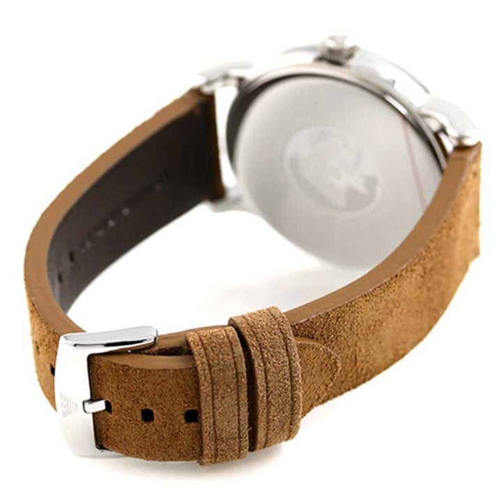 Emporio Armani Luigi Slim Grey Dial Silver Leather Men&