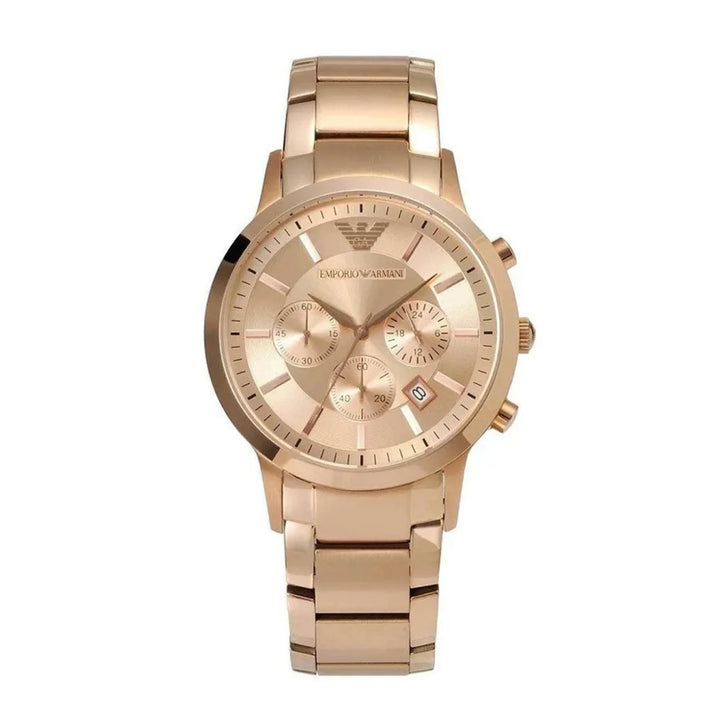 Emporio Armani Sportivo Chronograph Rose Gold Dial Rose Gold-Tone Men&
