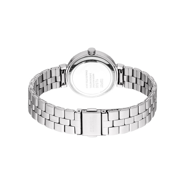 ESPRIT Women Watch, Silver Color Case, Silver Dial, Stainless Steel Metal Bracelet, 3 Hands, 3 ATM