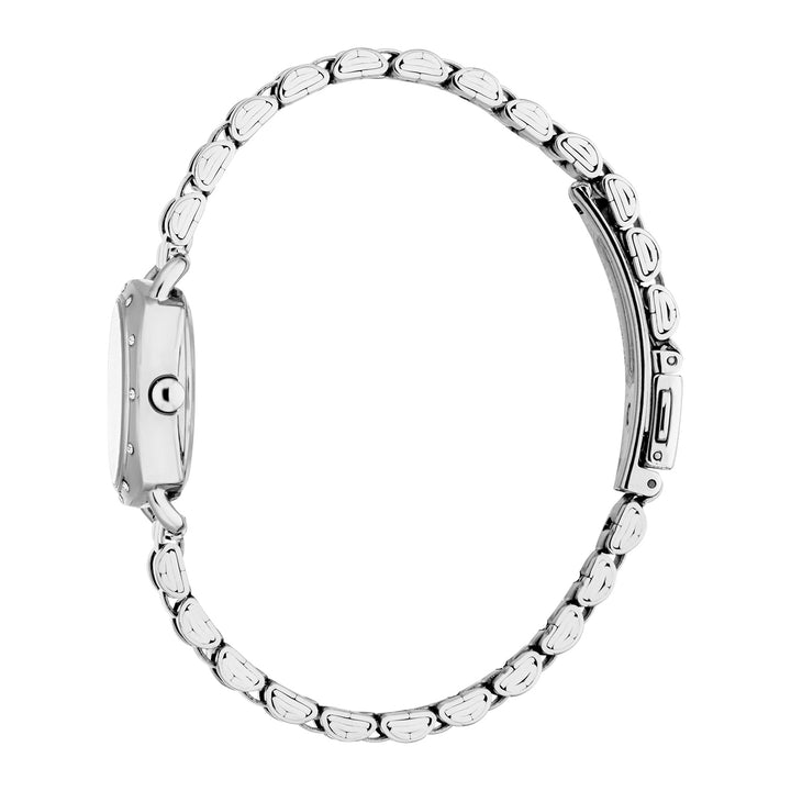 ESPRIT Women Watch, Silver Color Case, Silver Dial, Stainless Steel Metal Bracelet, 3 Hands, 3 ATM