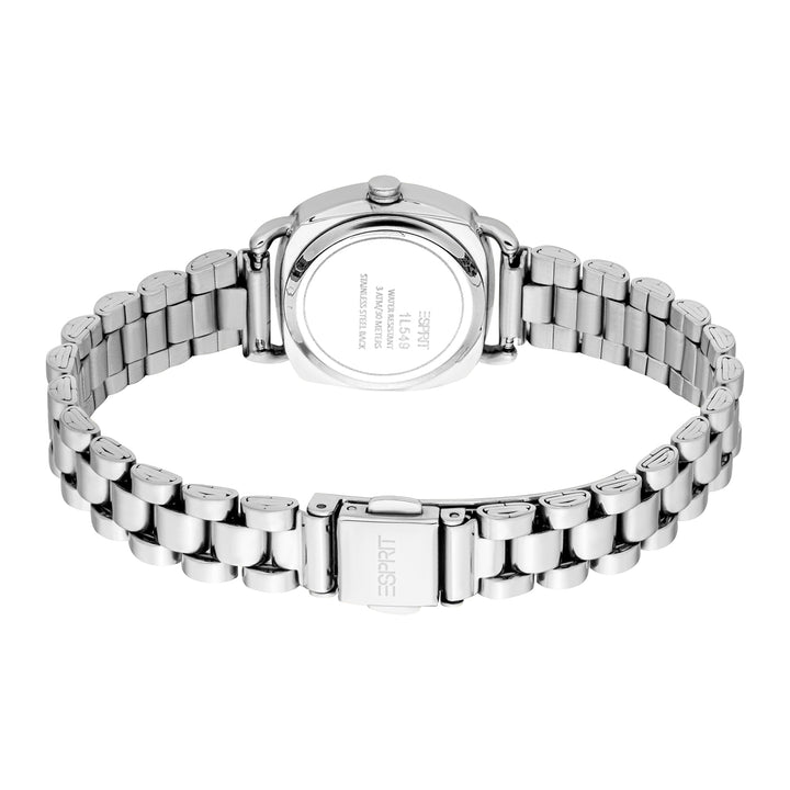 ESPRIT Women Watch, Silver Color Case, Silver Dial, Stainless Steel Metal Bracelet, 3 Hands, 3 ATM