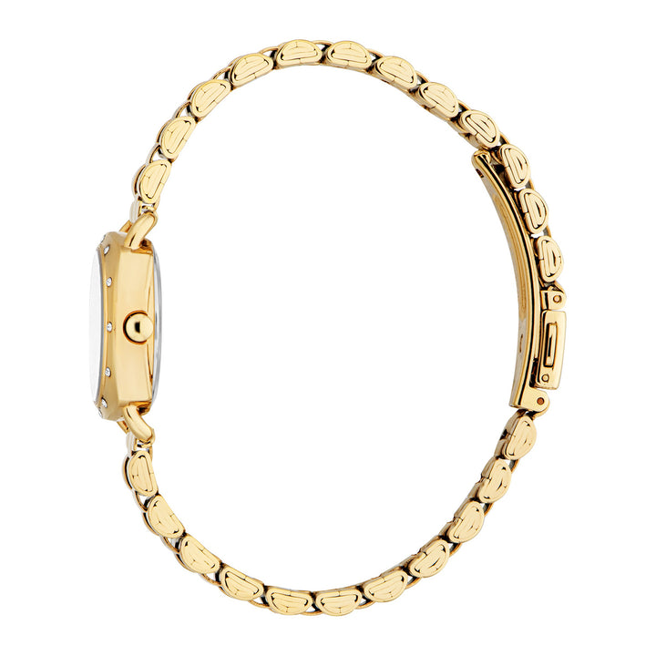 ESPRIT Women Watch, Gold Color Case, Silver Dial, Gold Color Metal Bracelet, 3 Hands, 3 ATM