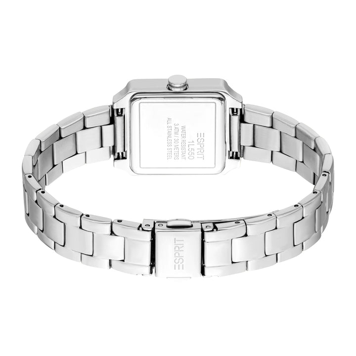 ESPRIT Women Watch, Silver Color Case, Silver Dial, Stainless Steel Metal Bracelet, 3 Hands, 3 ATM