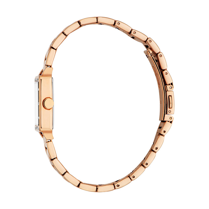 ESPRIT Women Watch, Rose Gold Color Case, Silver Dial, Rose Gold Color Metal Bracelet, 3 Hands, 3 ATM