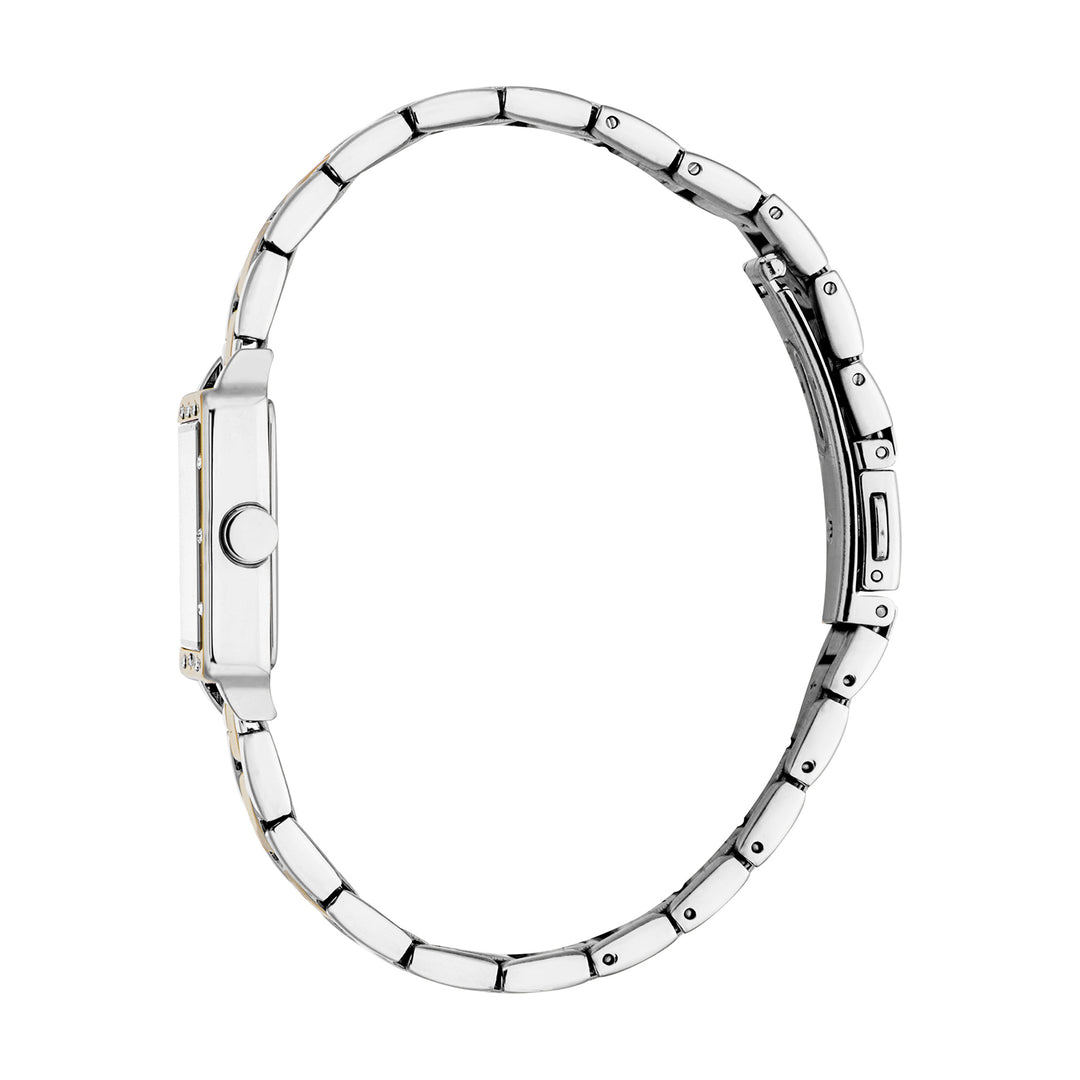 ESPRIT Women Watch, Two Tone Silver &amp; Gold Color Case, White MOP Dial, Two Tone Silver &amp; Gold Color Metal Bracelet, 3 Hands, 3 ATM