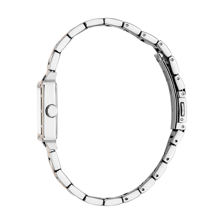 ESPRIT Women Watch, Two Tone Silver &amp; Rose Gold Color Case, White MOP Dial, Two Tone Silver &amp; Rose Gold Color Metal Bracelet, 3 Hands, 3 ATM